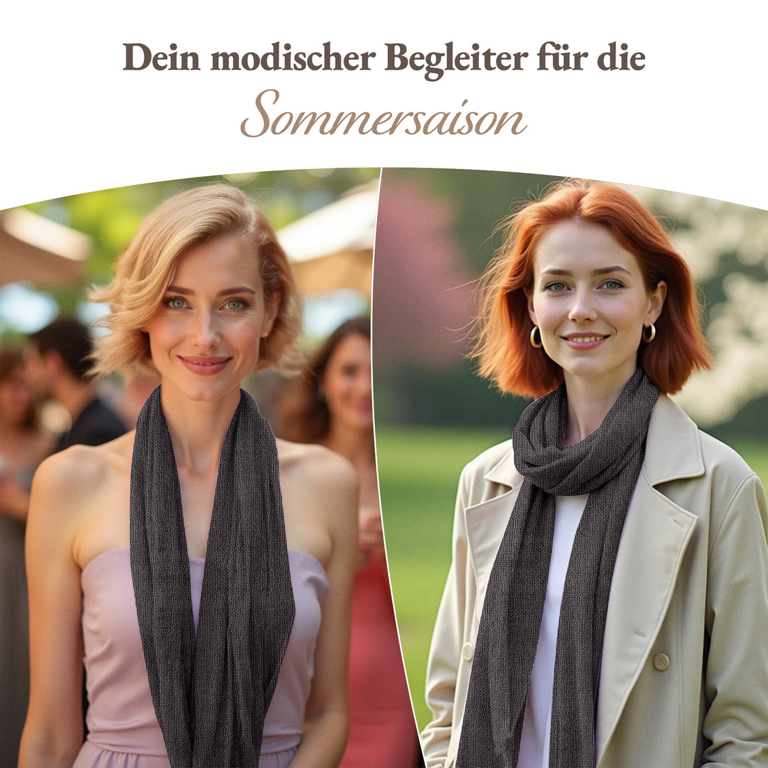 Kaschmirtuch schwarzgrau einfarbig