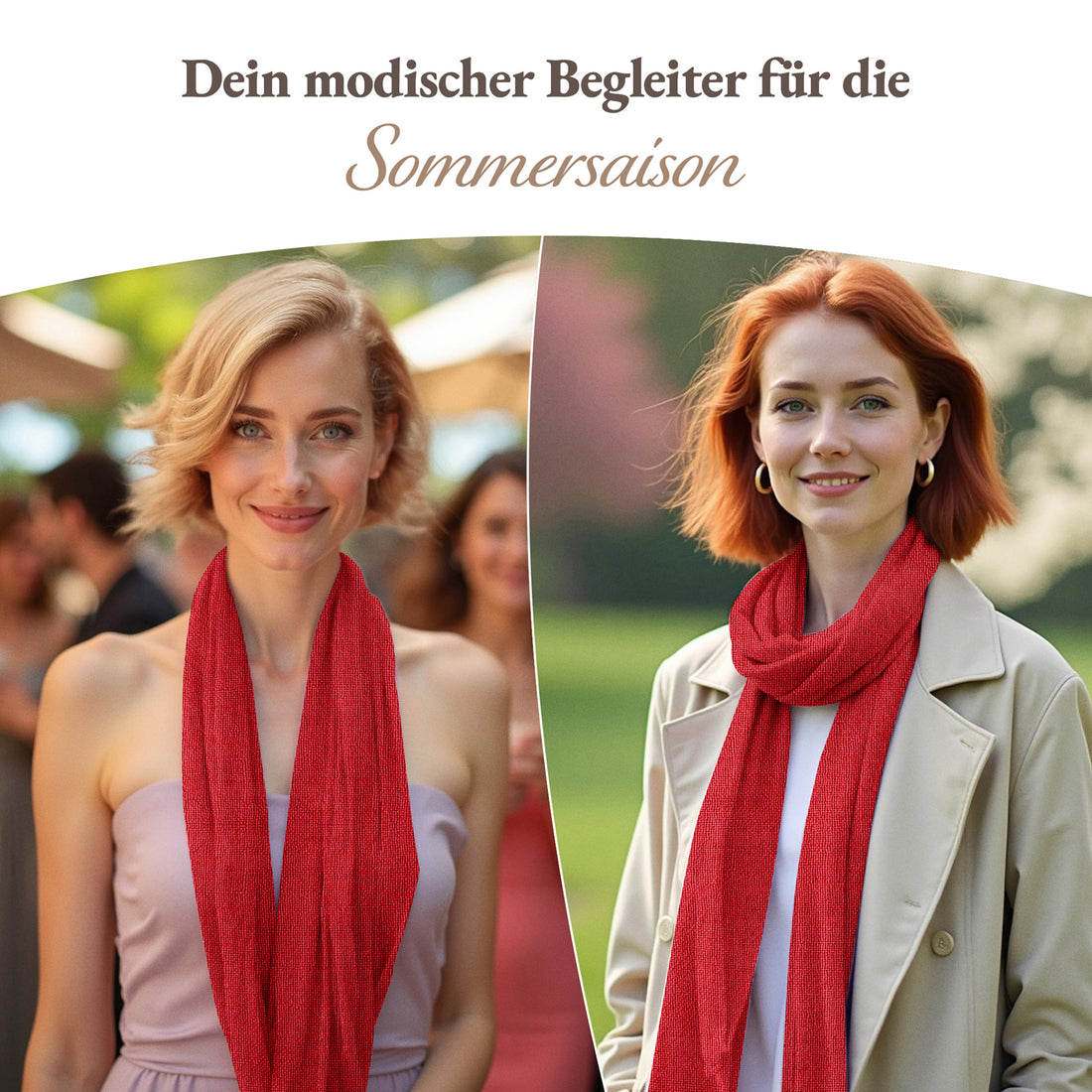 Kaschmirtuch rot einfarbig
